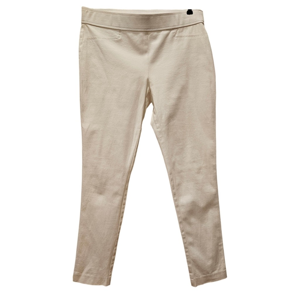 Lauren Ralph Lauren Womens Ankle Pants Size 10 Pull On White Stretch